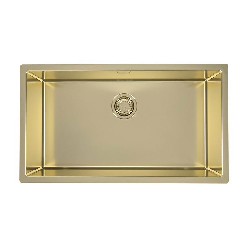 Изображение товара Мойка под столешницу Alveus QUADRIX MONARCH 79x45 см глубина 20 см нержавеющая сталь 304 цвет золото