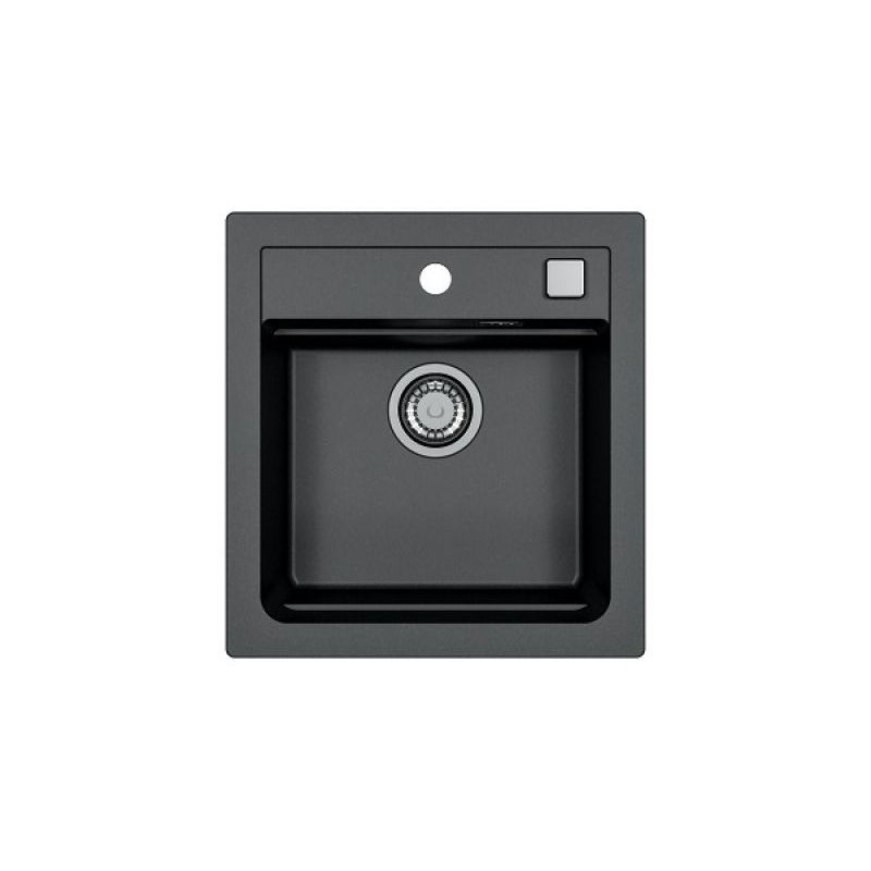 Изображение товара Врезная мойка Alveus ATROX 47x50 см глубина 19.50 см искусственный камень цвет черный