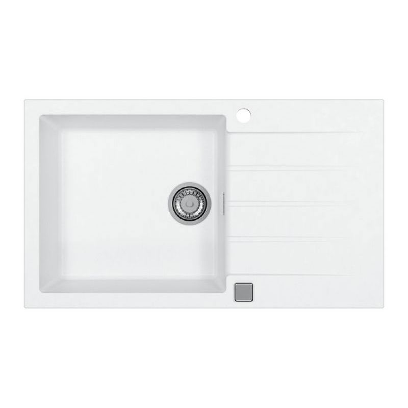 Изображение товара Врезная мойка Alveus CADIT 86x50 см искусственный камень белый с крылом