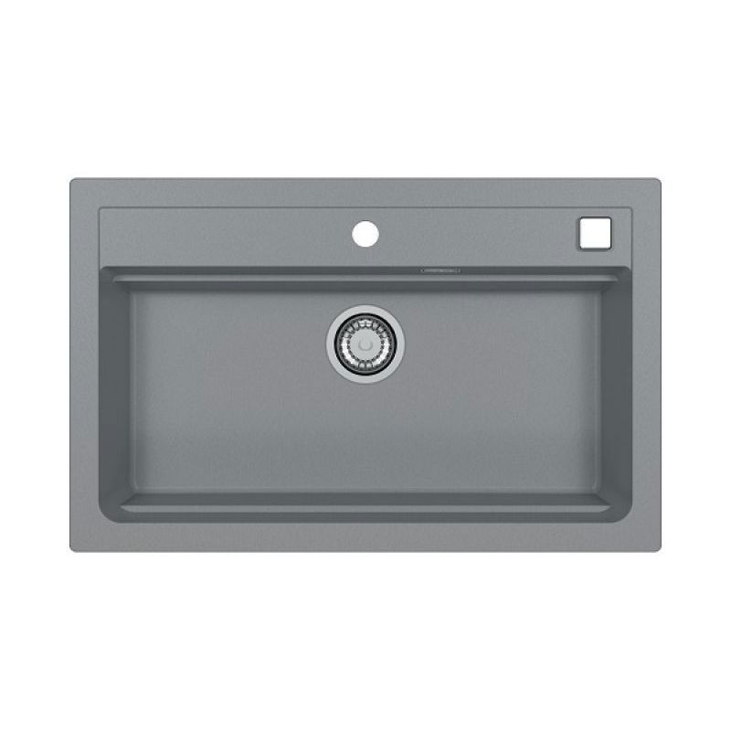 Изображение товара Врезная кухонная мойка ALVEUS ATROX 79x50 см из искусственного камня серого цвета