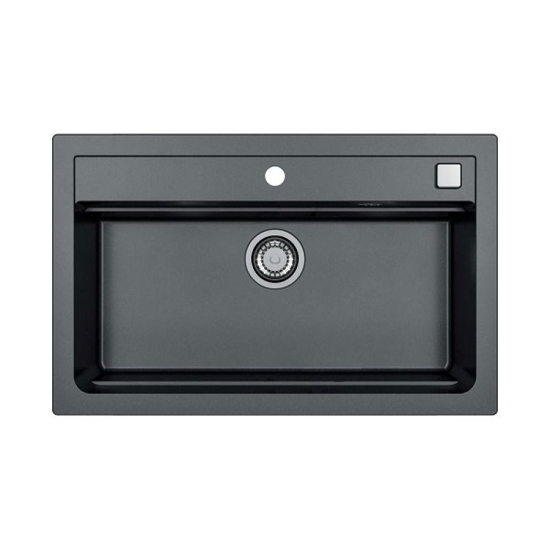 Изображение товара Врезная мойка Alveus ATROX 79x50 см глубина 19.50 см искусственный камень цвет черный 1140447
