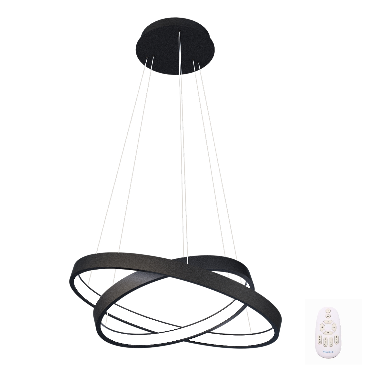 Изображение товара Люстра подвесная светодиодная LUCHERA TLRU2-30/40-01 DIM 24 м² черная с пультом