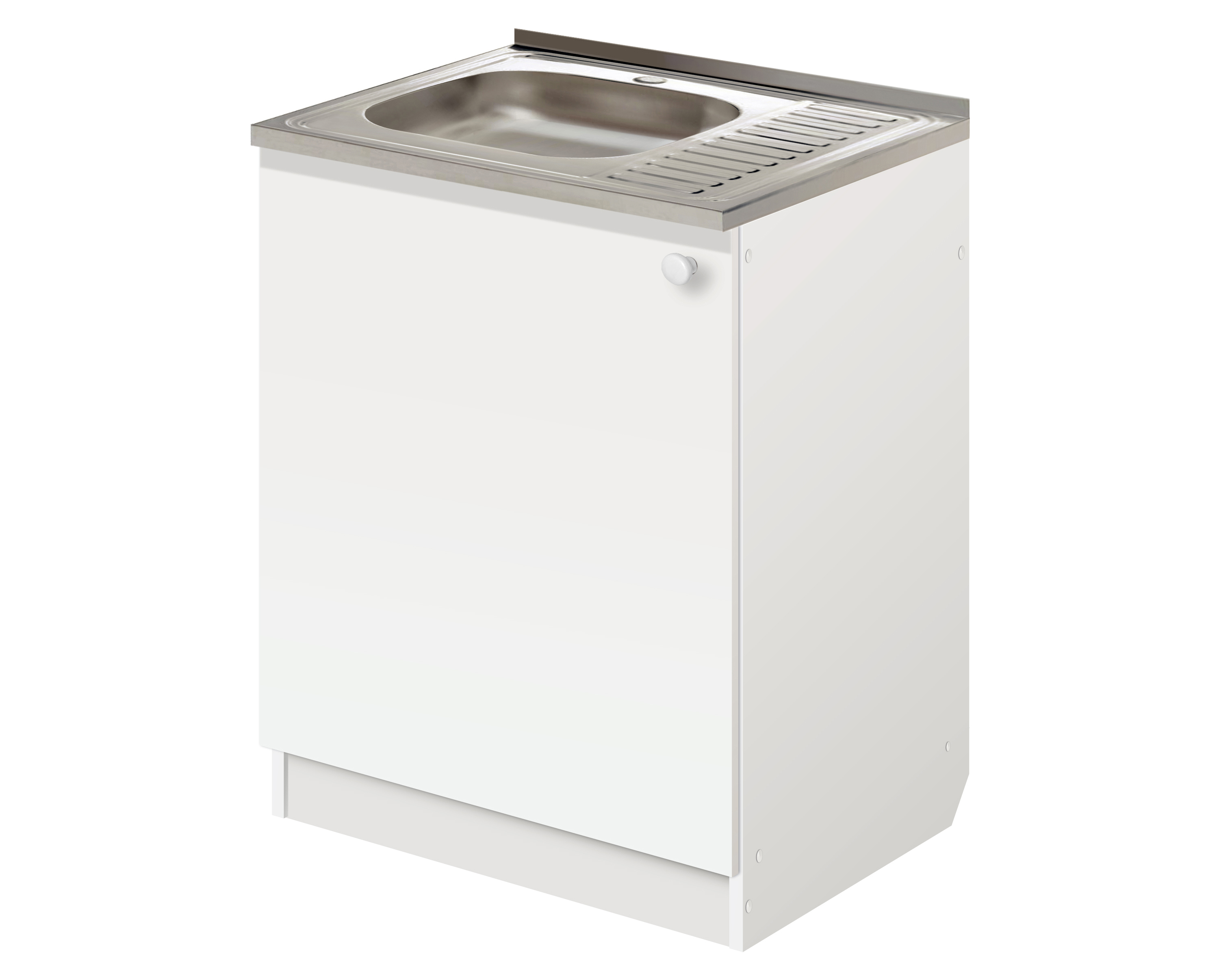 Изображение товара Напольный шкаф с мойкой Лидер Эконом ТМ4211л 60x82x60 см ЛДСП цвет белый