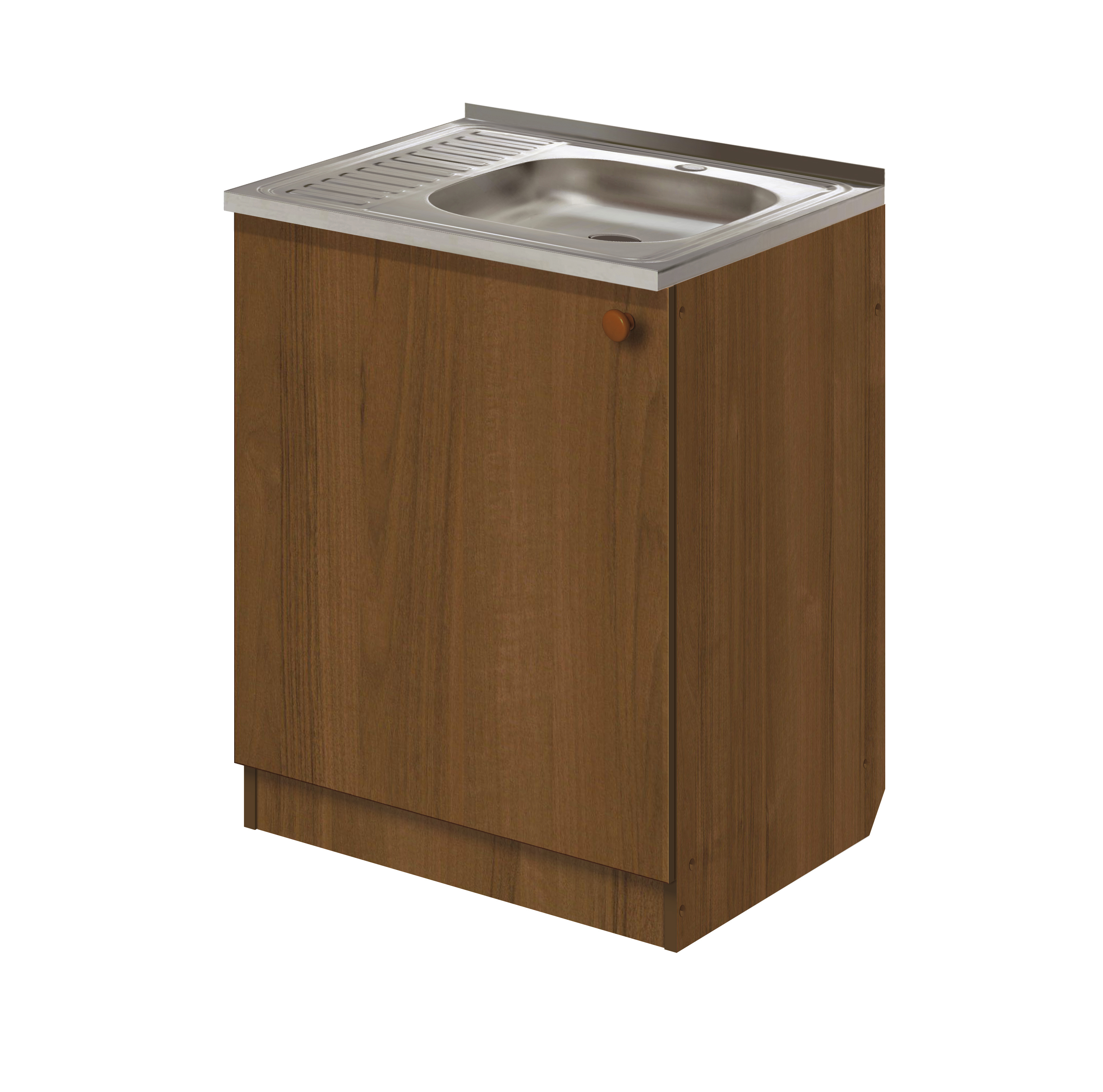 Изображение товара Напольный шкаф с мойкой Лидер Эконом ТМ4214 60x82x60 см ЛДСП цвет дуб