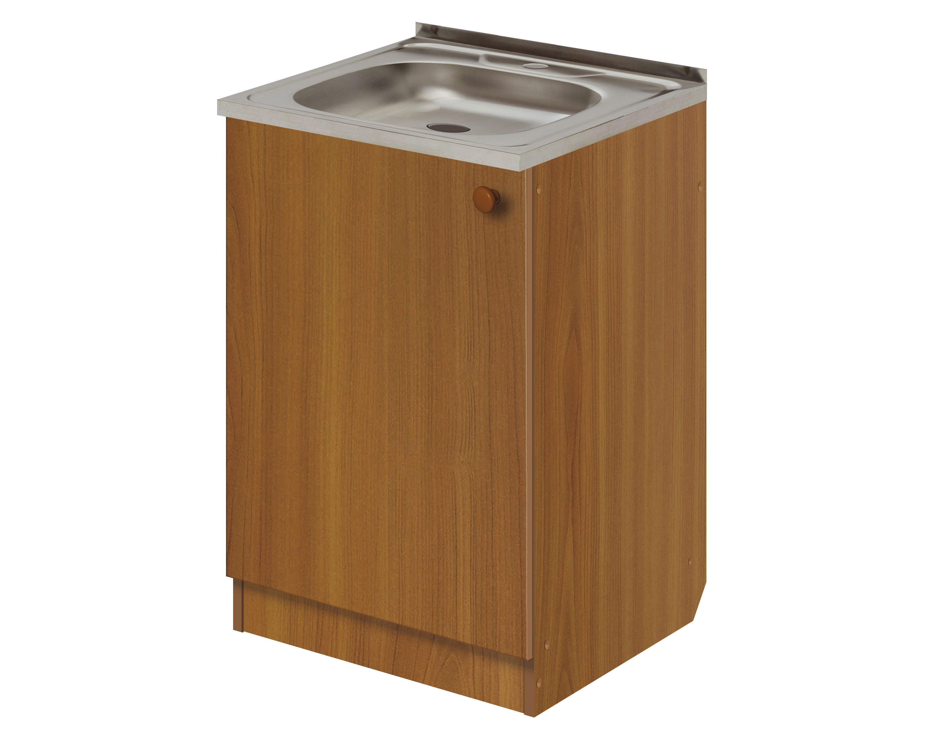 Изображение товара Напольный шкаф с мойкой Лидер Эконом ТМ4210 50x82x60 см ЛДСП цвет ольха