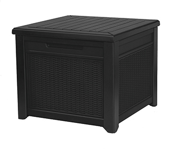 Изображение товара Садовый сундук Keter Cube Rattan 208 л графит прочный пластиковый ящик