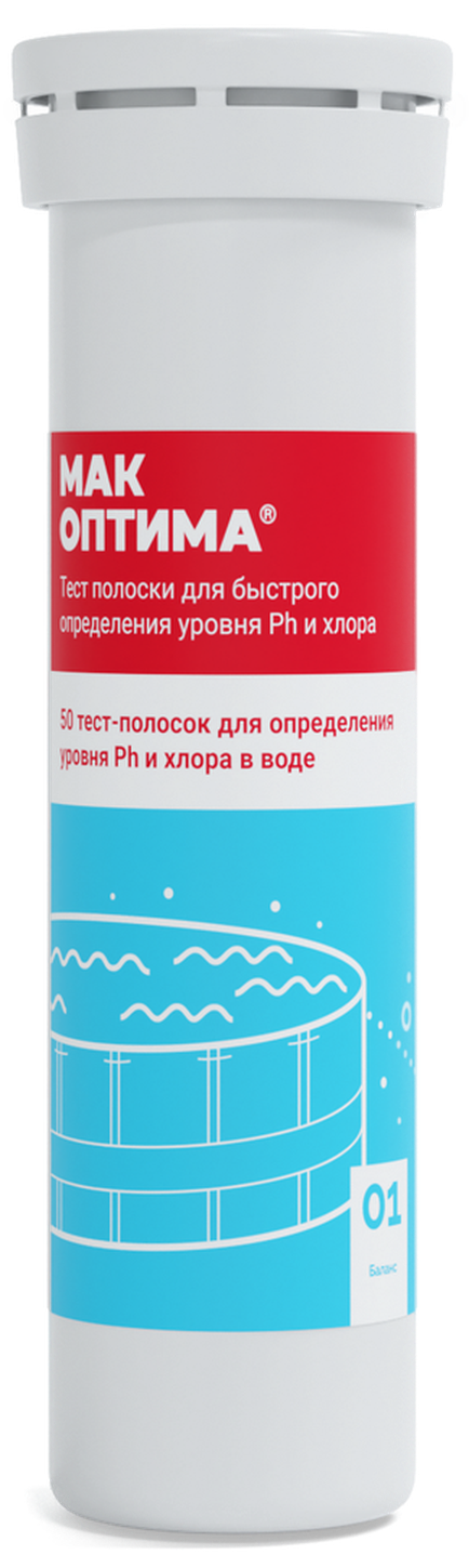 Изображение товара Тестер для определения pH и хлора в воде - МАК ОПТИМА