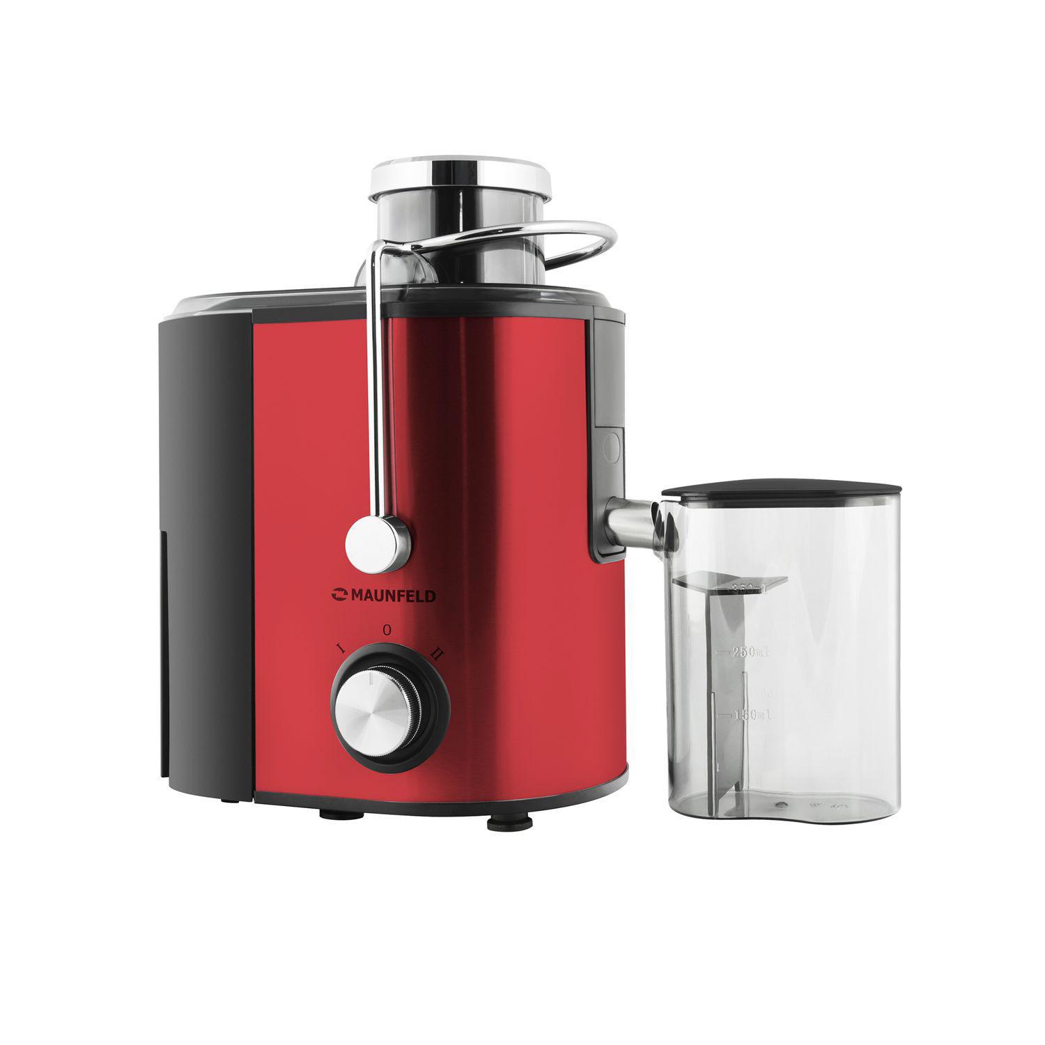 Изображение товара Электрическая соковыжималка Maunfeld 850 Вт нержавеющая сталь красная