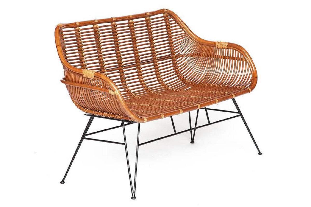 Изображение товара Диван садовый Tetchair Pitaya 80 см х 117 см х 64 см ротанг коричневый