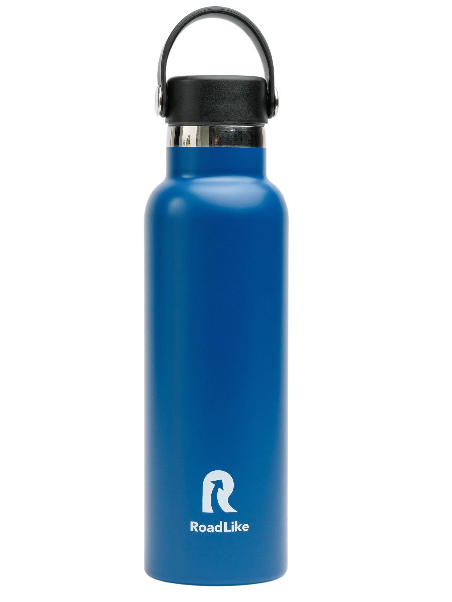 Изображение товара Термокружка Roadlike Flask 600 мл синяя вакуумная изоляция нержавеющая сталь