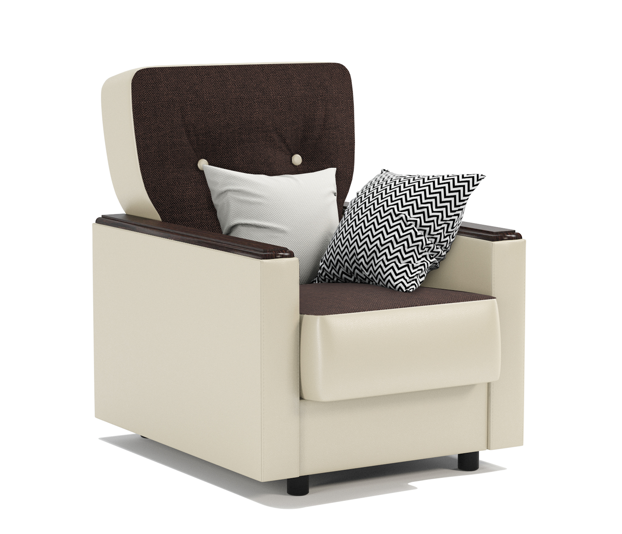 Изображение товара Кресло Шарм-Дизайн Классика Д 71x90x93 см цвет коричневый/бежевый 170522353