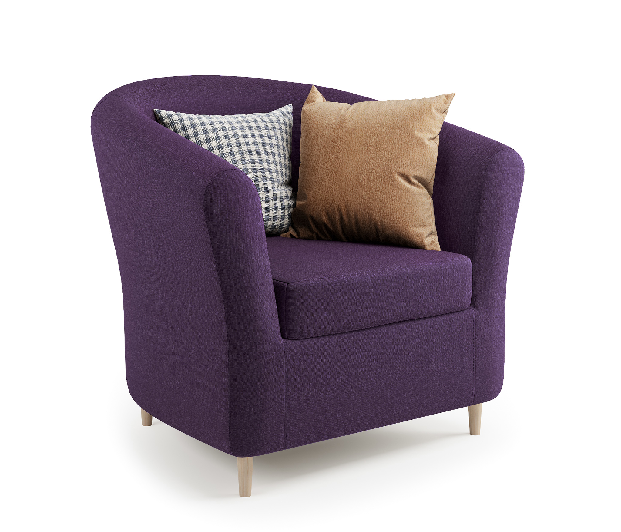 Изображение товара Кресло Шарм-Дизайн Евро Лайт 82.5x76x82 см фиолетовое надежное и стильное