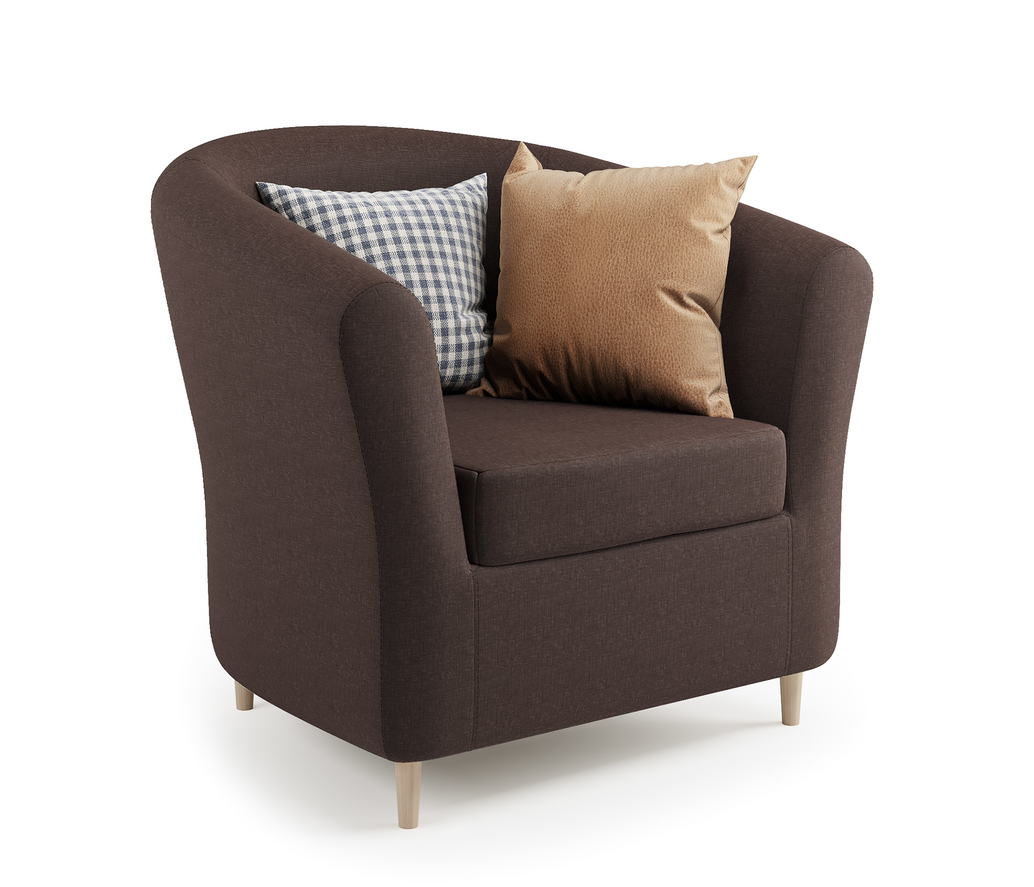 Изображение товара Кресло Шарм-Дизайн Евро Лайт 82.5x76x82 см цвет коричневый 190422005