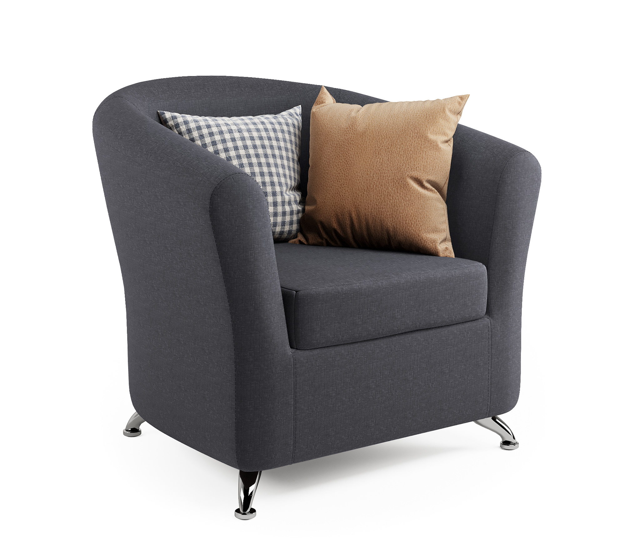 Изображение товара Кресло Шарм-Дизайн Евро темно-серое 82.5x76x82 см комфортное и стильное