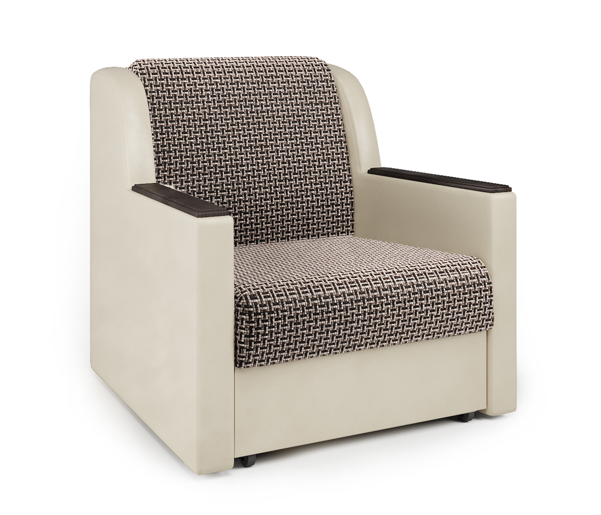 Изображение товара Кресло-кровать Шарм-Дизайн Аккорд Д 80 100x95x110 см бежево-коричневое