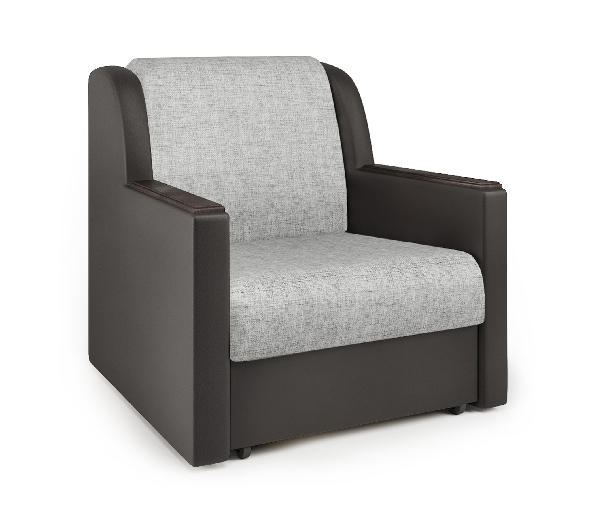 Изображение товара Кресло-кровать Шарм-Дизайн Аккорд Д 80 100x95x110 см цвет коричневый/серый 170522038