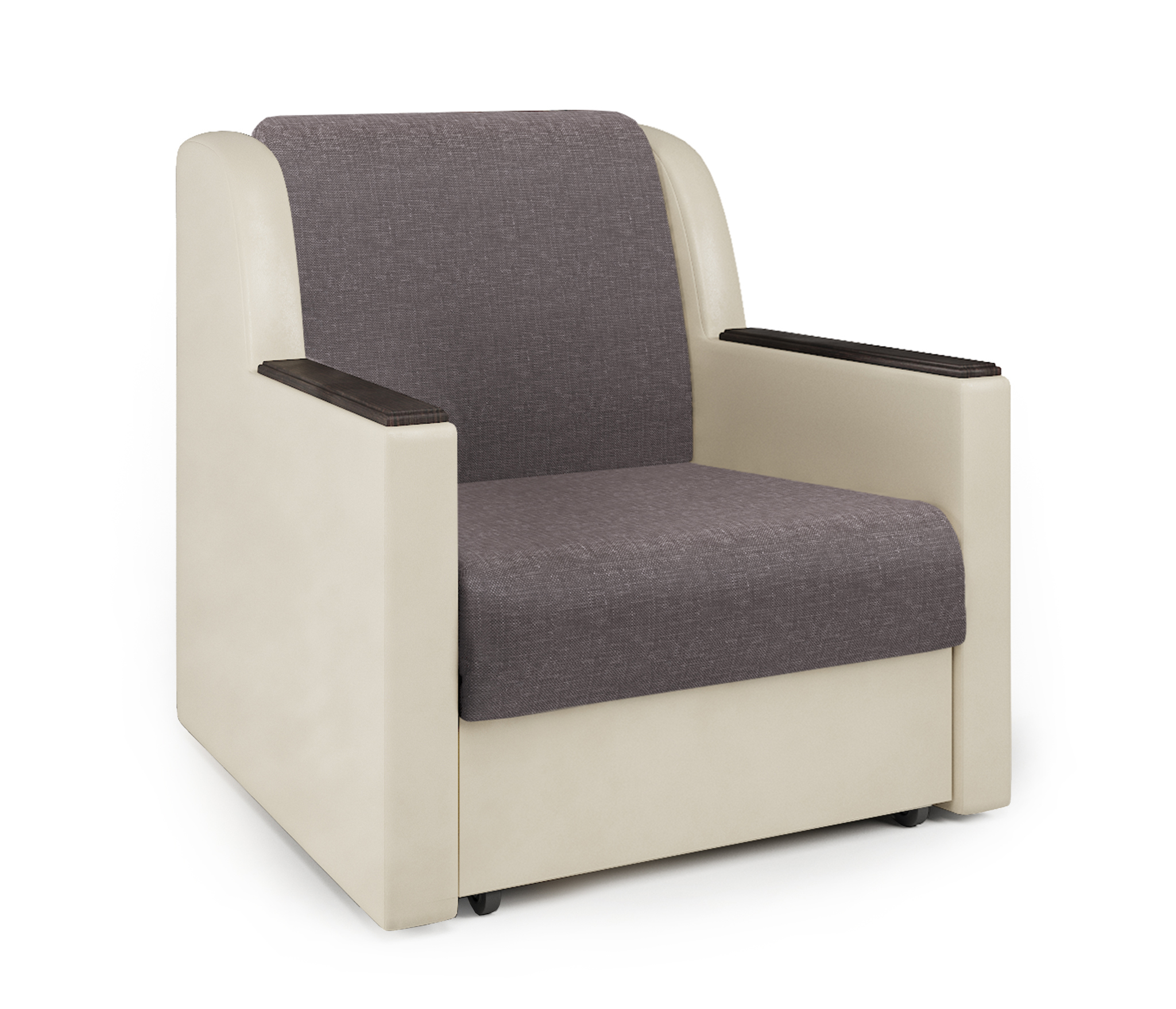 Изображение товара Кресло-кровать Шарм-Дизайн Аккорд Д 90 110x95x110 см цвет бежевый/коричневый 170522047