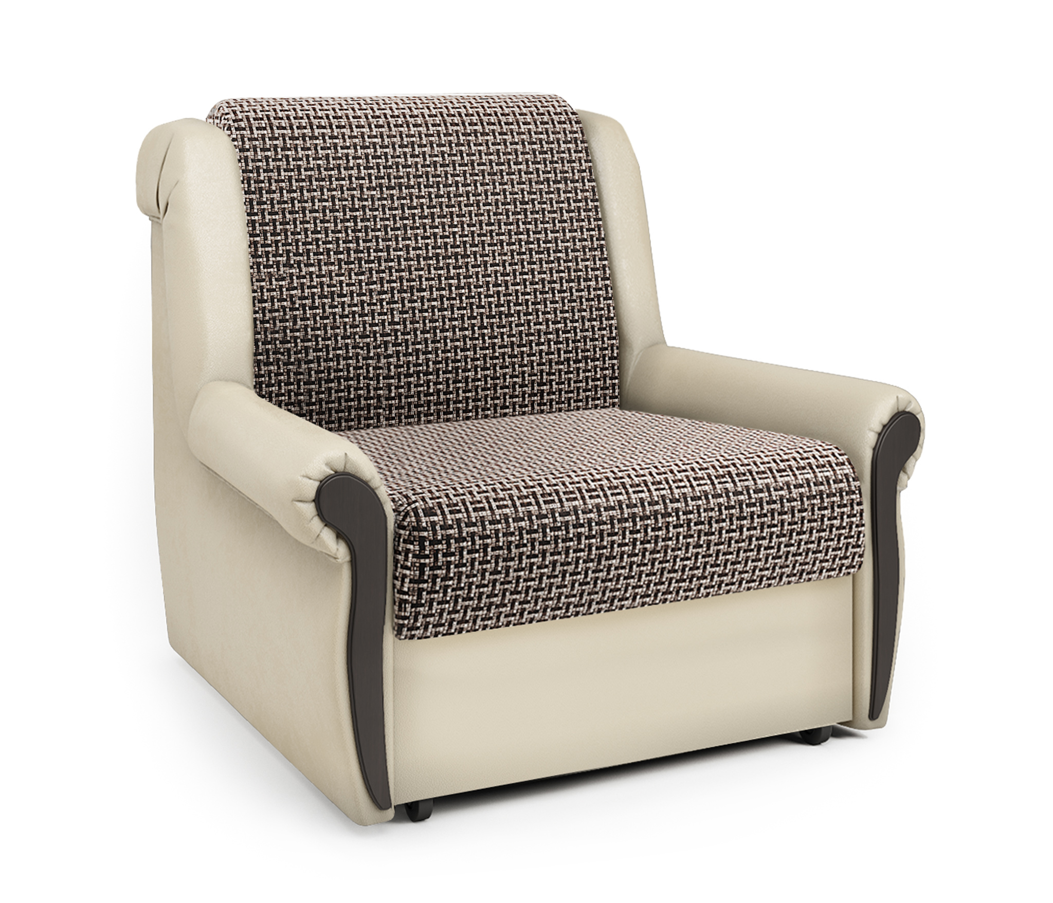 Изображение товара Кресло-кровать Шарм-Дизайн Аккорд М 60 90x95x110 см цвет бежевый/коричневый 170522065