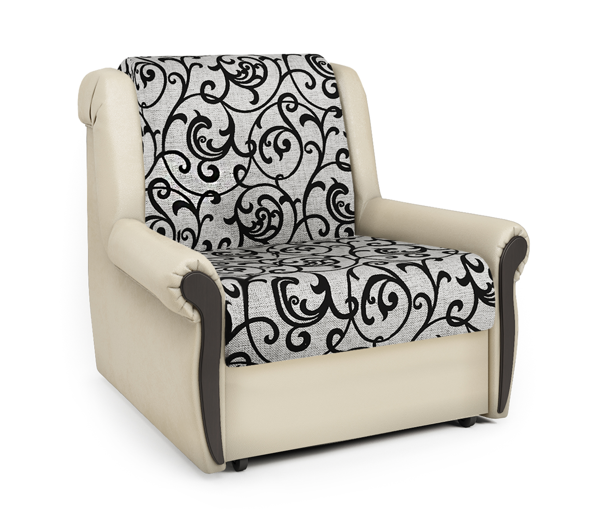 Изображение товара Кресло-кровать Шарм-Дизайн Аккорд М 60 90x95x110 см цвет бежевый/серый 170522075