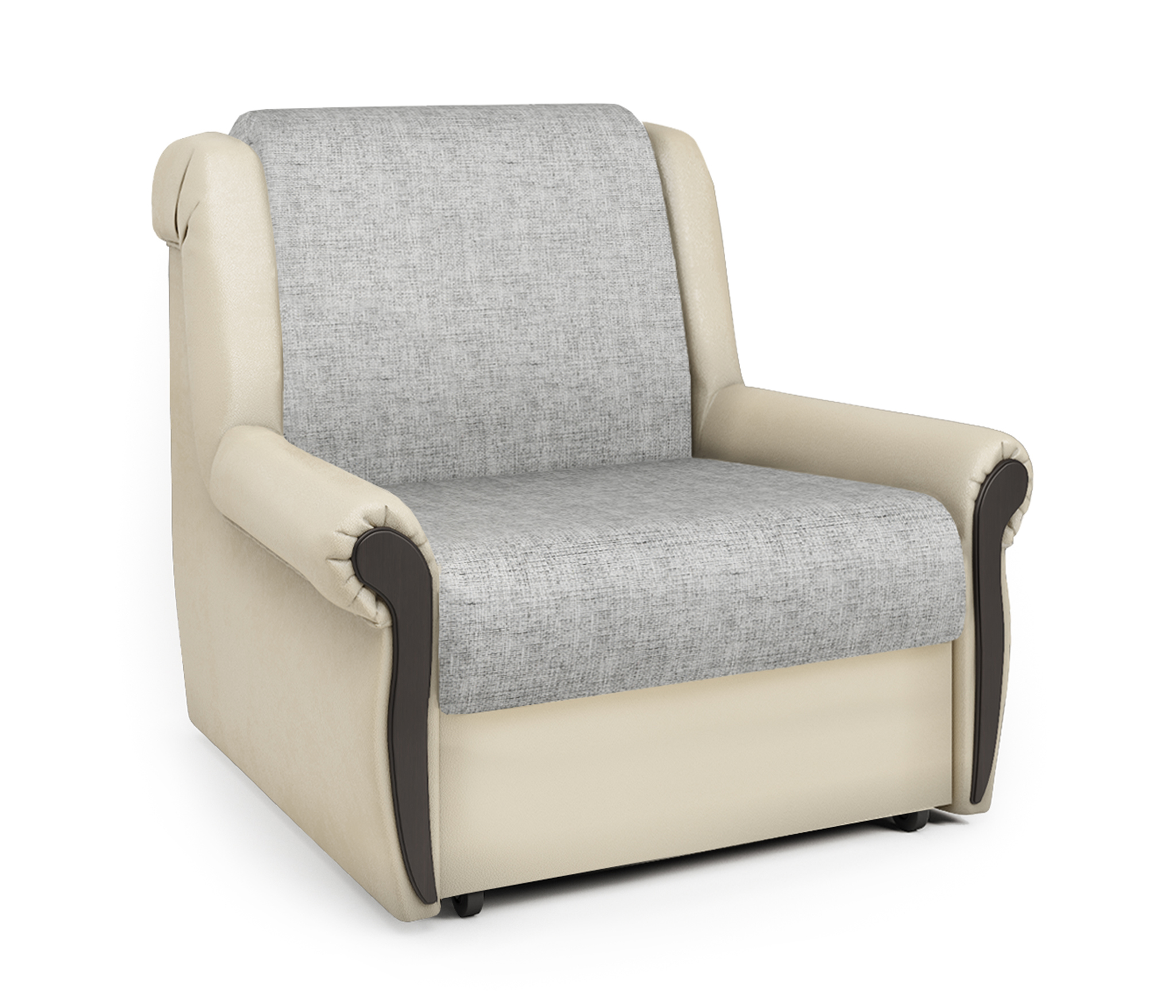 Изображение товара Кресло-кровать Шарм-Дизайн Аккорд М 60 90x95x110 см цвет бежевый/серый 170522074