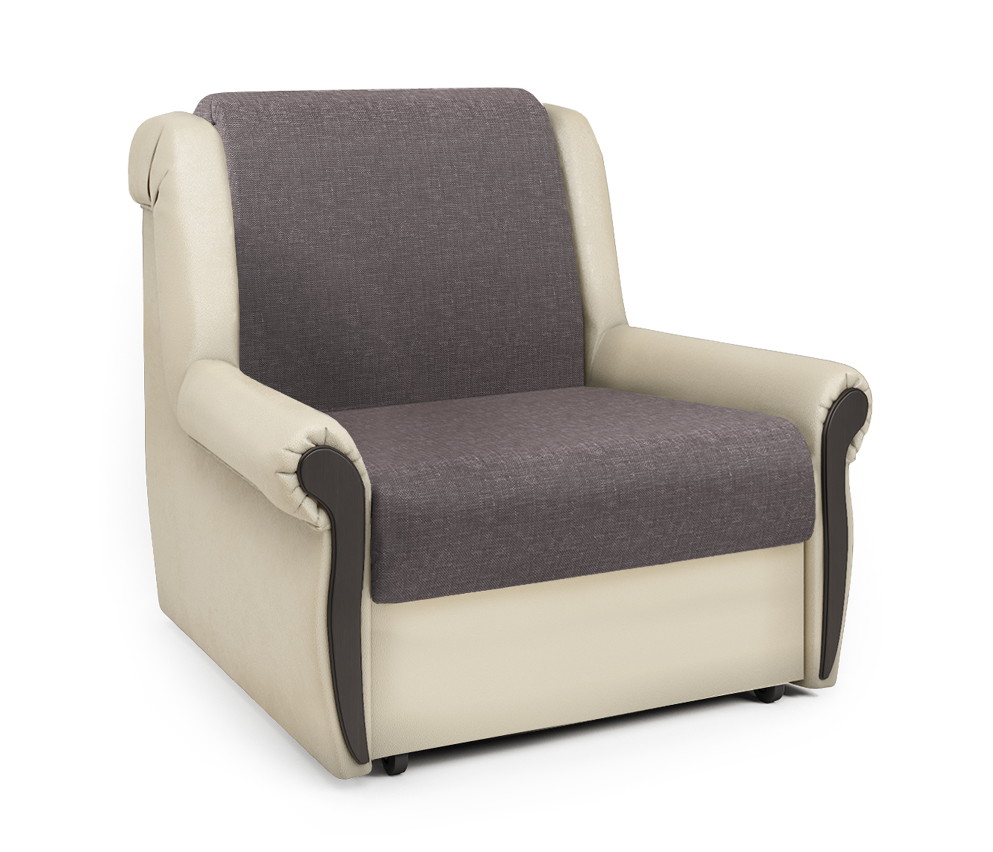 Изображение товара Кресло-кровать Шарм-Дизайн Аккорд М 80 110x95x110 см цвет бежевый/коричневый 170522087