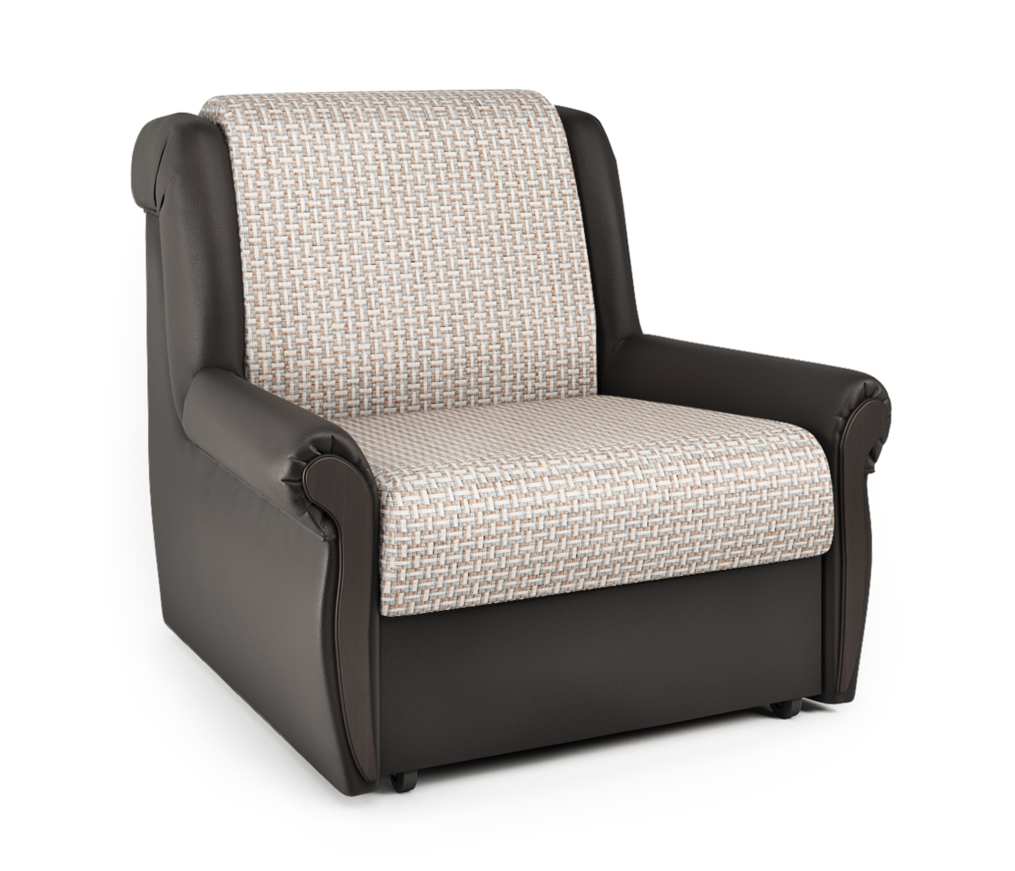 Изображение товара Кресло-кровать Шарм-Дизайн Аккорд М 70 бежево-коричневая мебель для спальни и гостиной