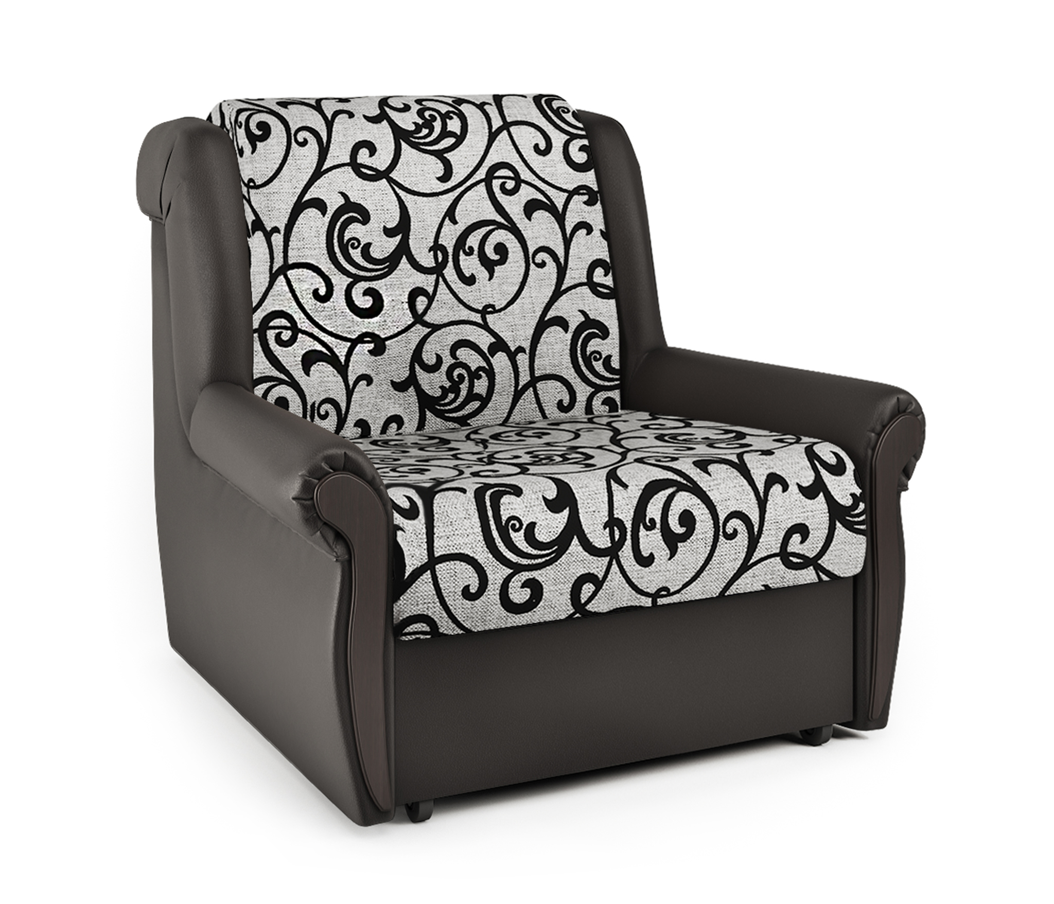 Изображение товара Кресло-кровать Шарм-Дизайн Аккорд М 70 100x95x110 см цвет коричневый/серый 33070671