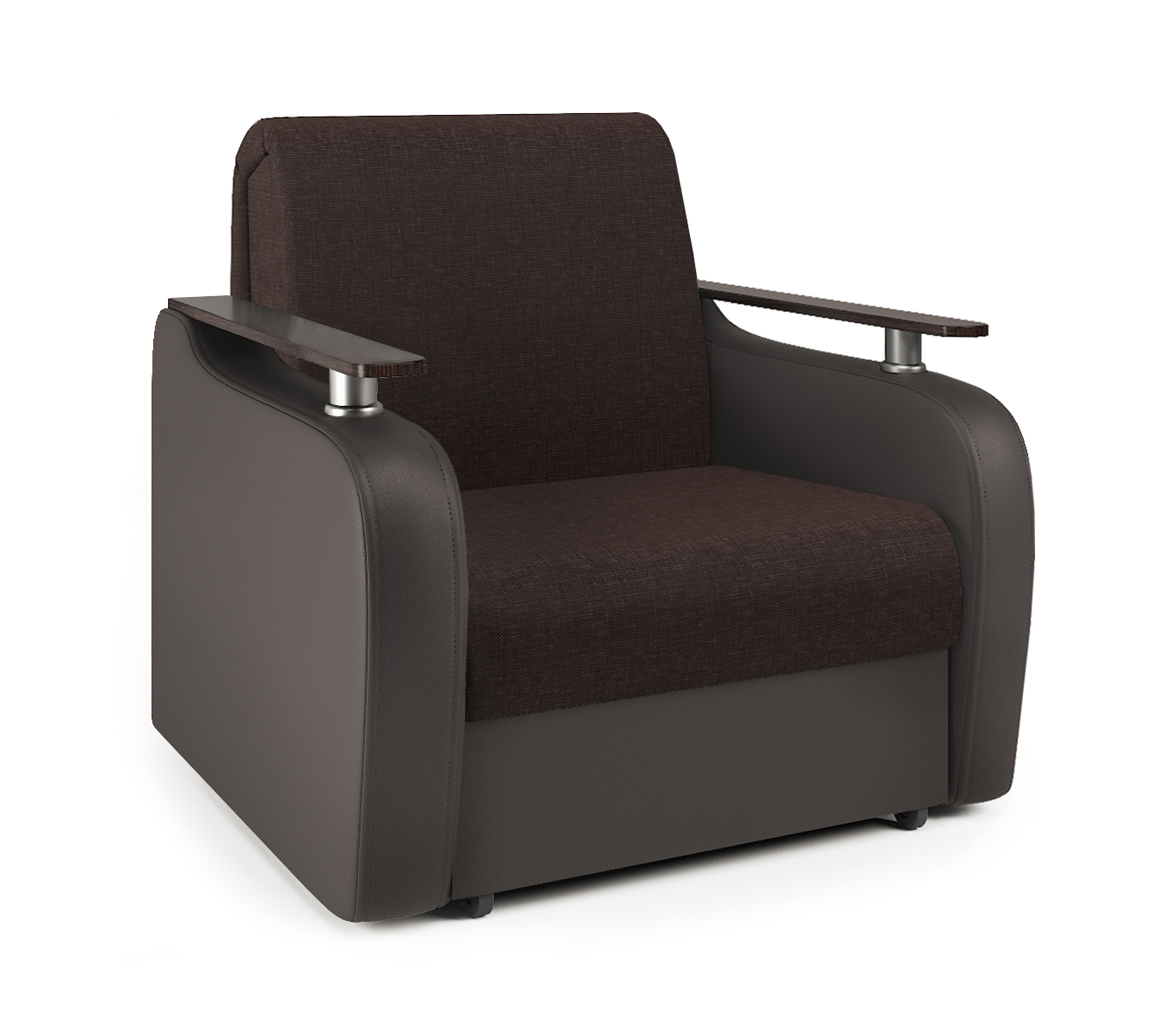 Изображение товара Кресло-кровать Шарм-Дизайн Гранд Д 80 коричневая с ящиком и механизмом аккордеон Изображение товара Кресло-кровать Шарм-Дизайн Гранд Д 80 коричневая с ящиком и механизмом аккордеон