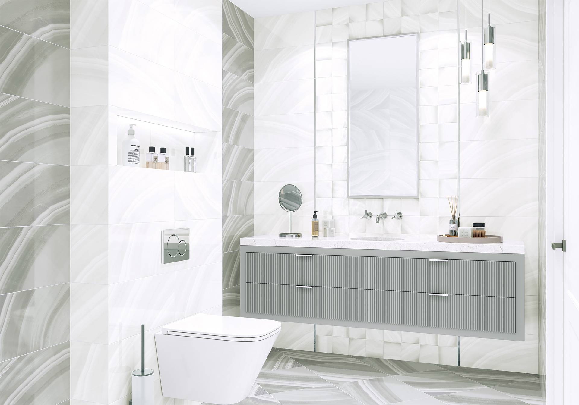 Изображение товара Плитка настенная Altacera Miracle WT9MIA15 50x24.9см белая глянцевая для стен ванной и кухни