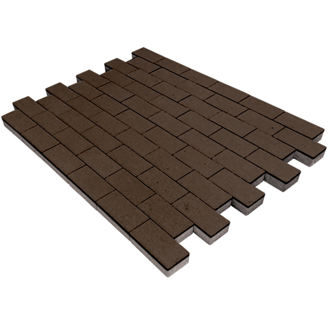 Изображение товара Плитка тротуарная прямоугольная Лайн 200x100x40 мм коричневый
