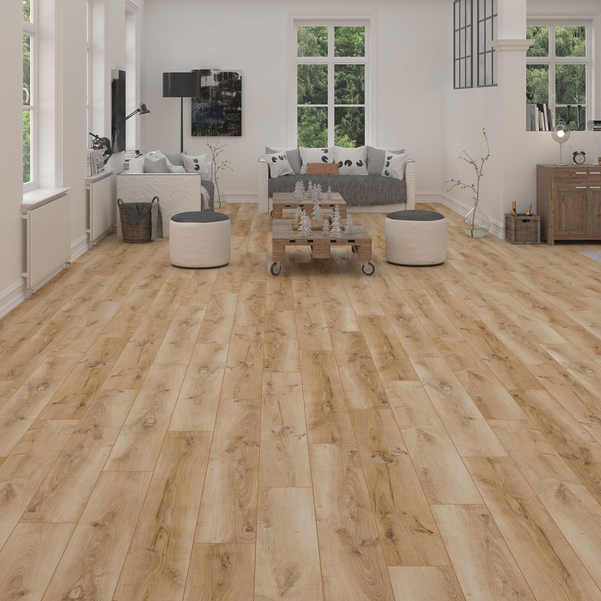 Изображение товара Ламинат Дуб Луара 33 класс 4 фаски 12 мм KR 1 332 м²