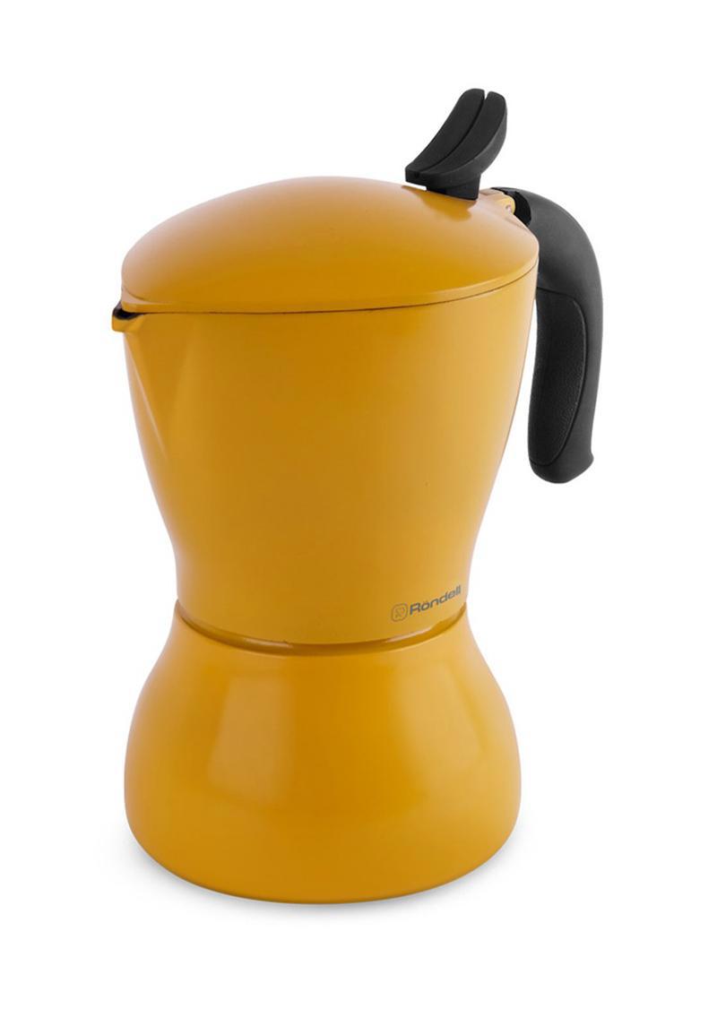 Изображение товара Гейзерная кофеварка Rondell Sole RDS-1116 450 мл желтая Anтипригарное покрытие