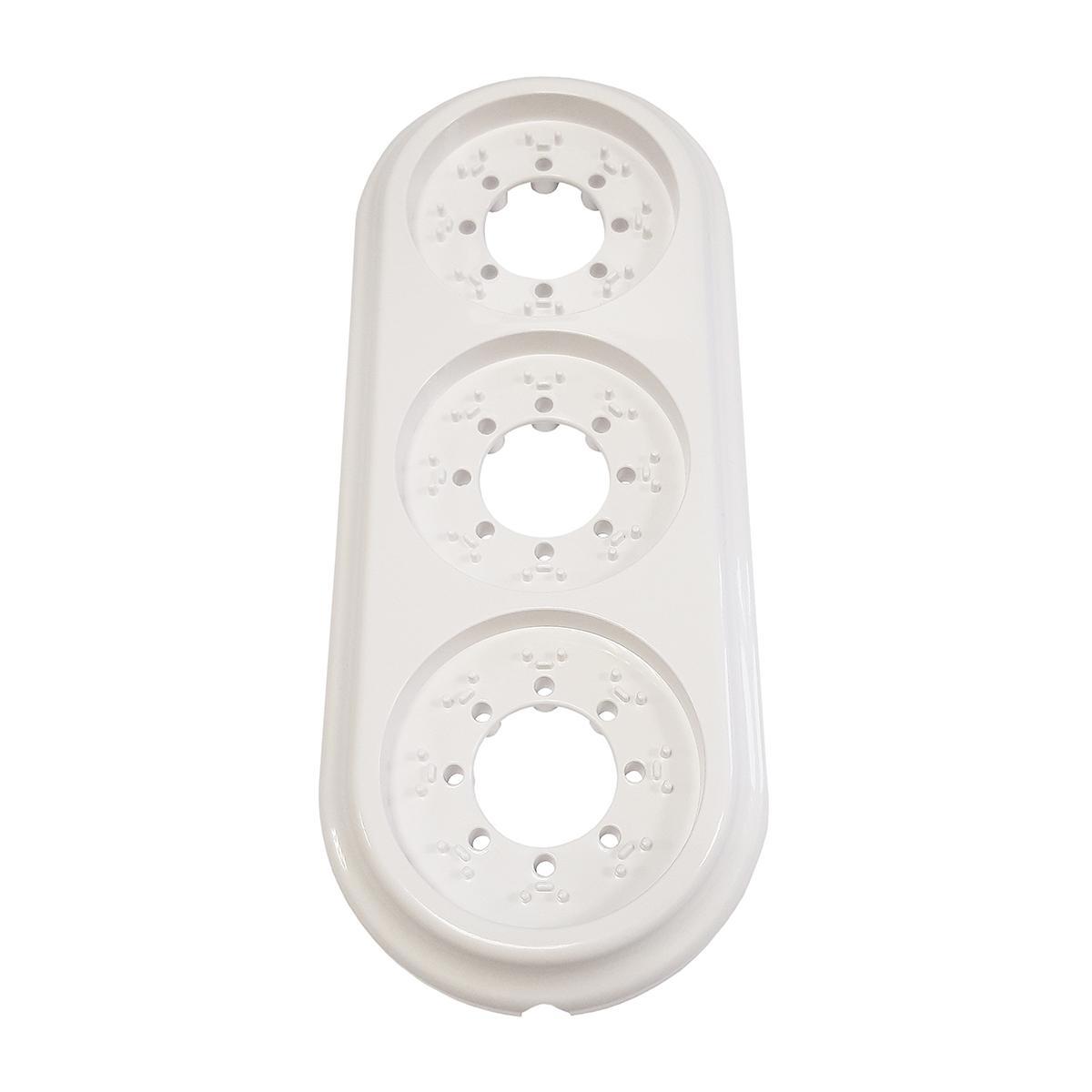 Изображение товара Рамка для розеток и выключателей Ретро 3 поста белая BYLECTRICA