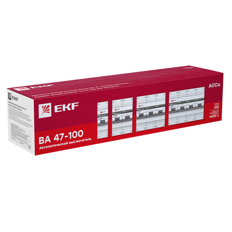 Изображение товара Автоматический выключатель Ekf PROxima 3P 20 А 10 кА mcb47100-3-20C-pro
