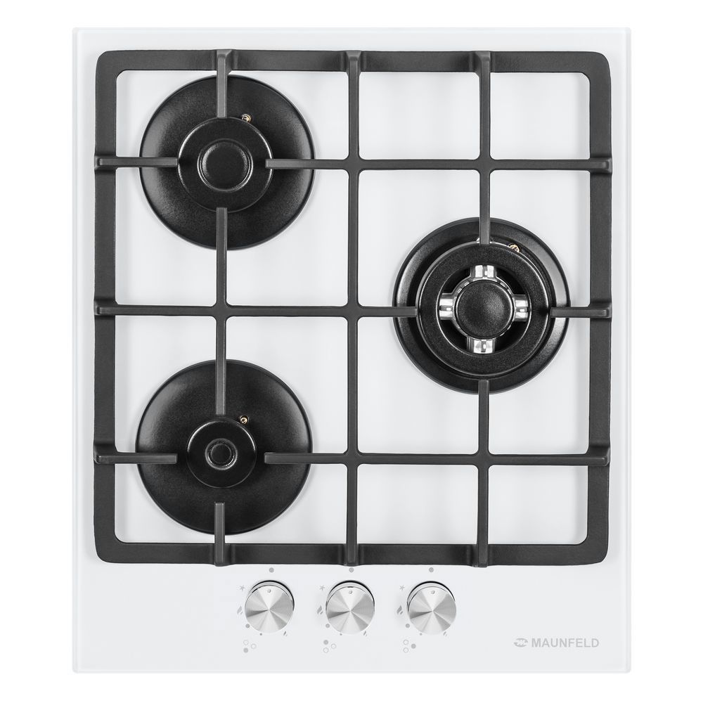 Изображение товара Газовая варочная панель Maunfeld EGHG.43.33CW-G 44 см белый, 3 конфорки, автоматический электроподж