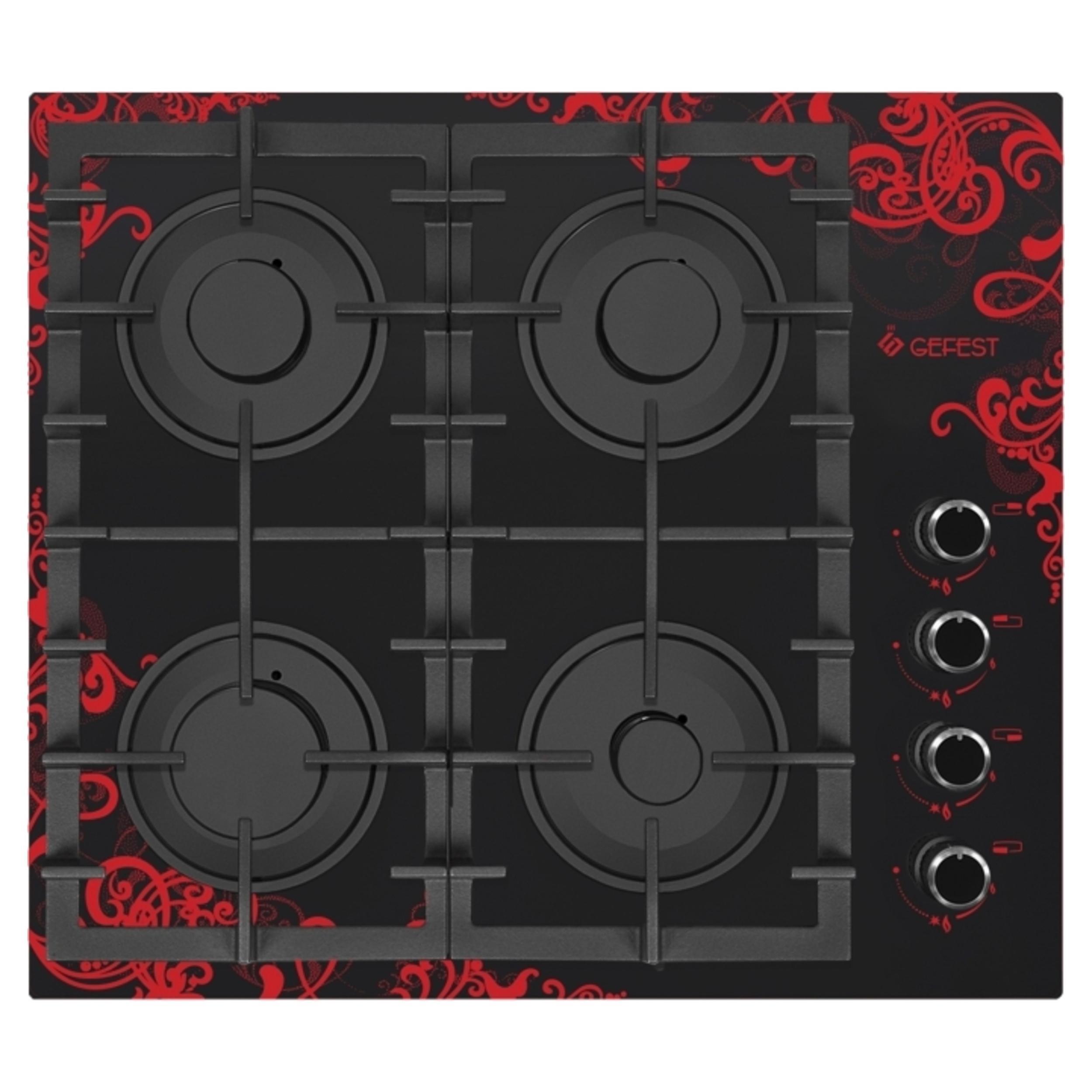 Изображение товара Газовая варочная панель Gefest СГ СВН 2230 К16 60 см 4 конфорки цвет черный