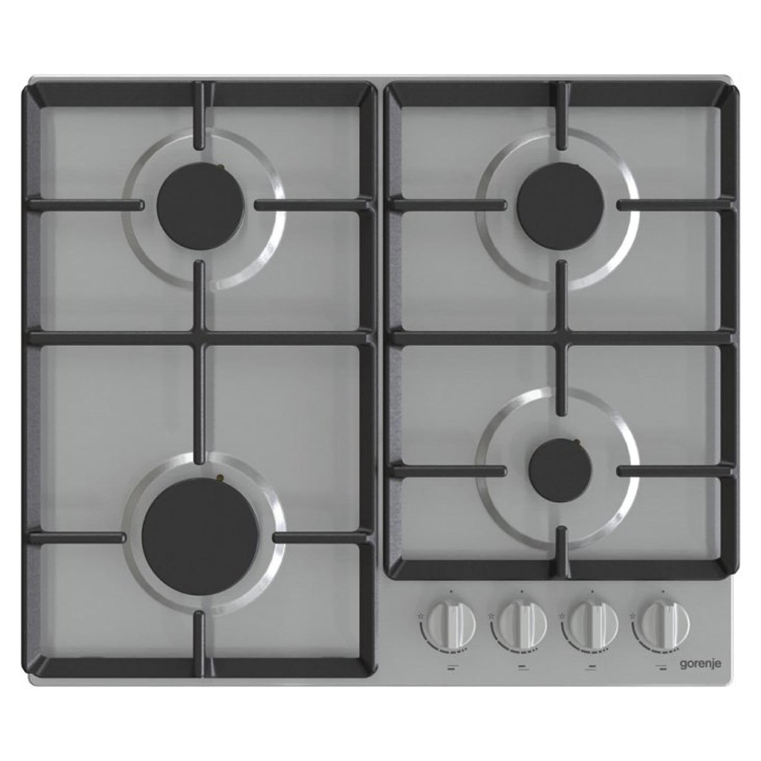 Изображение товара Газовая варочная панель Gorenje G641EX 60 см 4 конфорки цвет серебряный