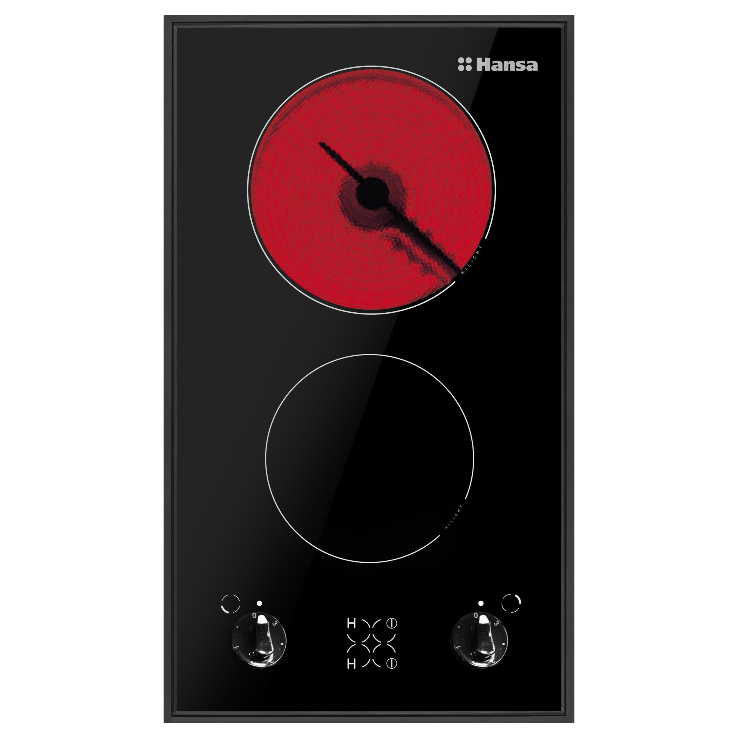 Изображение товара Электрическая варочная панель Hansa BHCS38120030 2 конфорки стеклокерамика