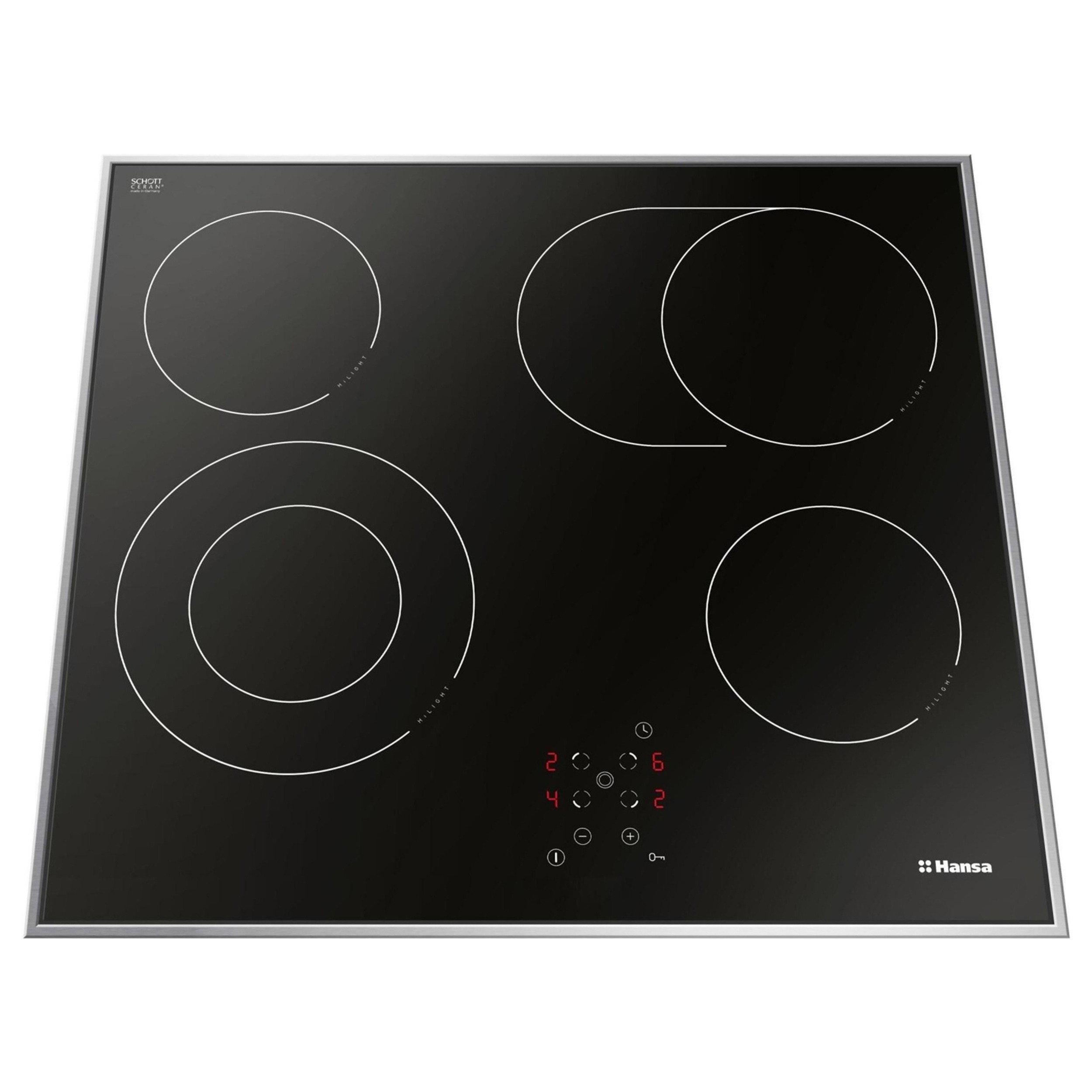 Изображение товара Электрическая варочная панель Hansa BHCI66706 4 конфорки сенсорное управление черный
