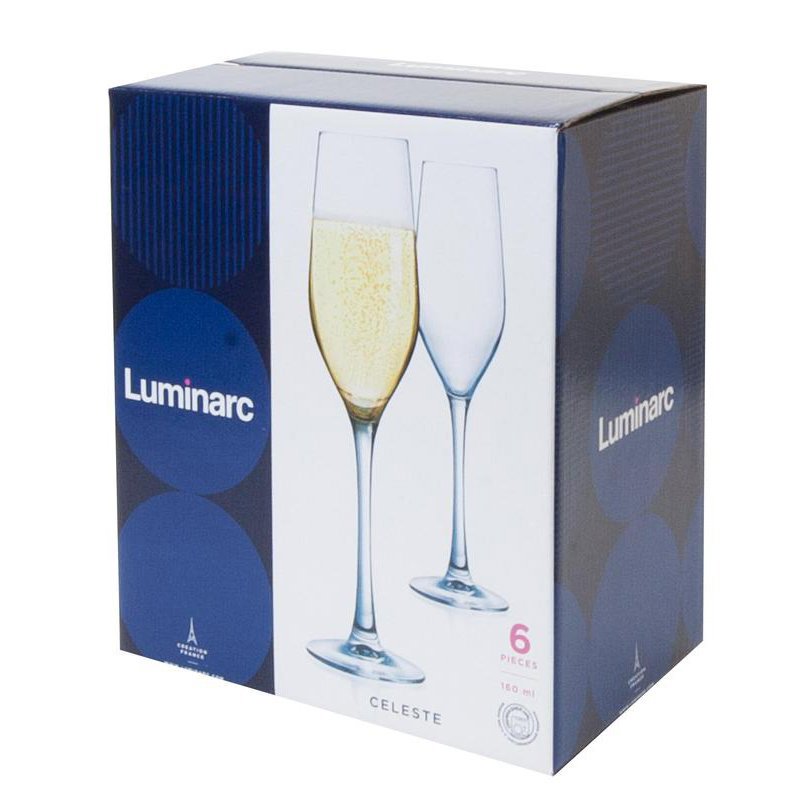 Изображение товара Набор бокалов для игристого вина LUMINARC Селест 160 мл 6 шт L5829 Изображение товара Набор бокалов для игристого вина LUMINARC Селест 160 мл 6 шт L5829