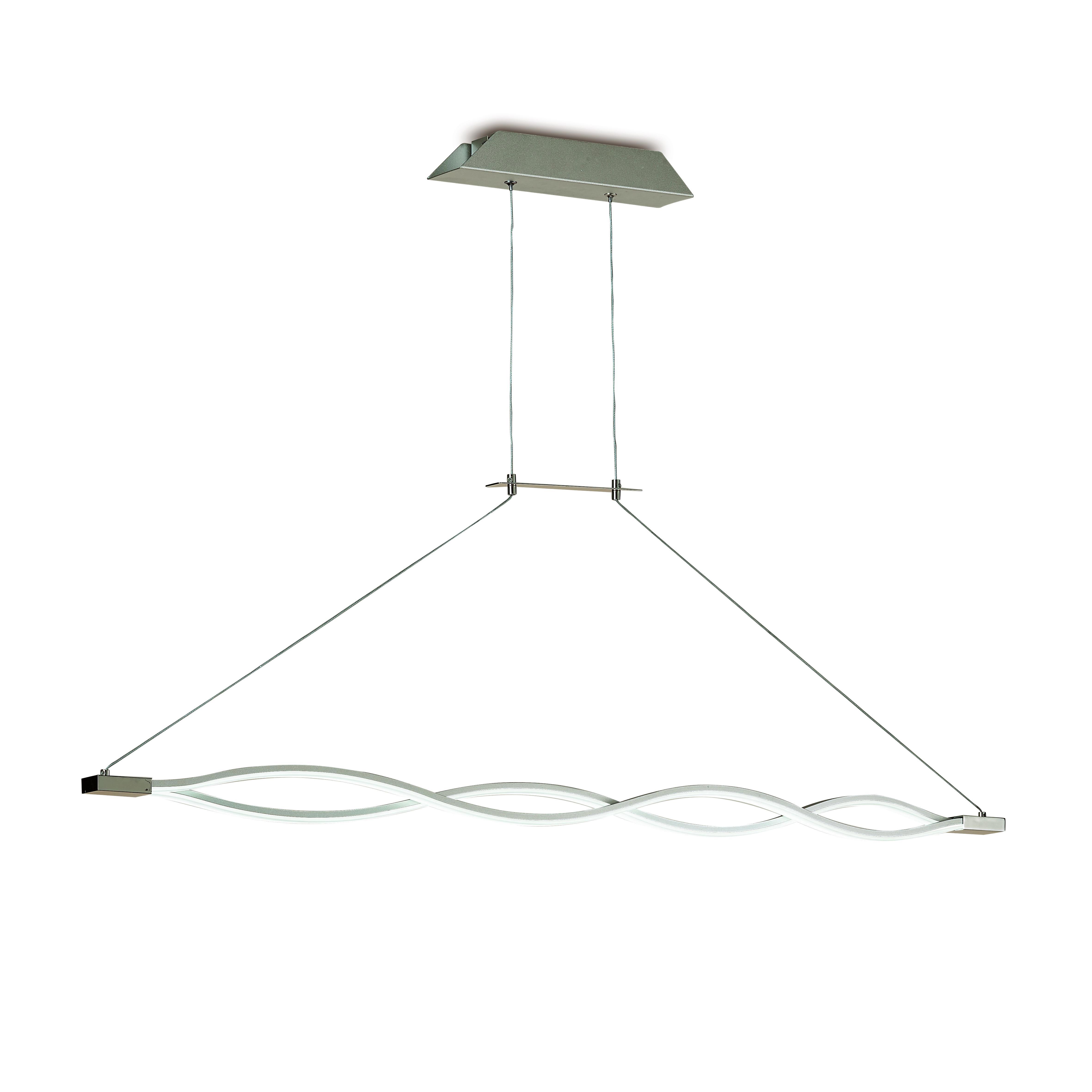 Изображение товара Люстра Mantra Sahara 4860 современная серебристая с акриловым плафоном 36 Вт