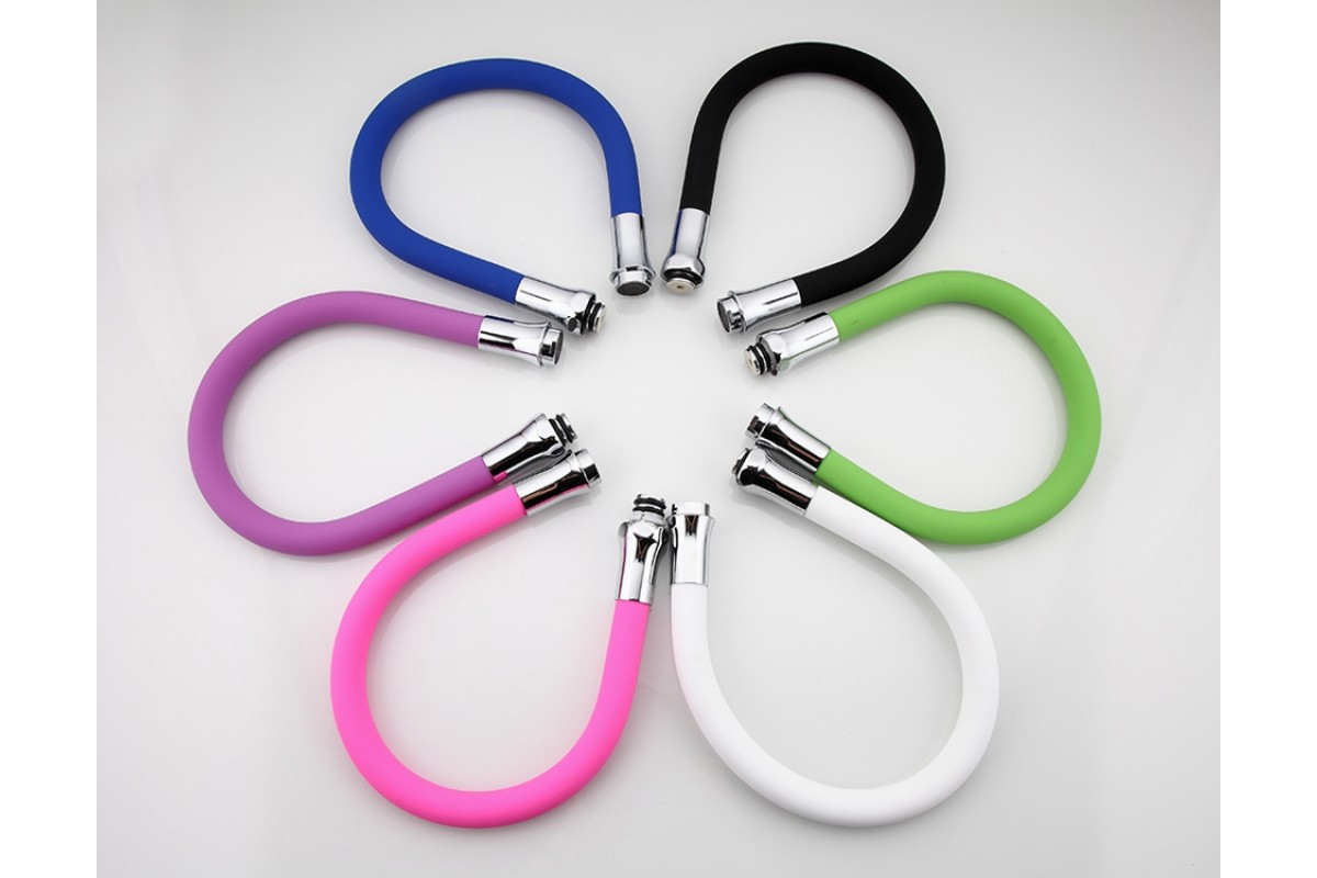 Изображение товара Гусак для кухни FRAP F7256 белый силикон излив для смесителя