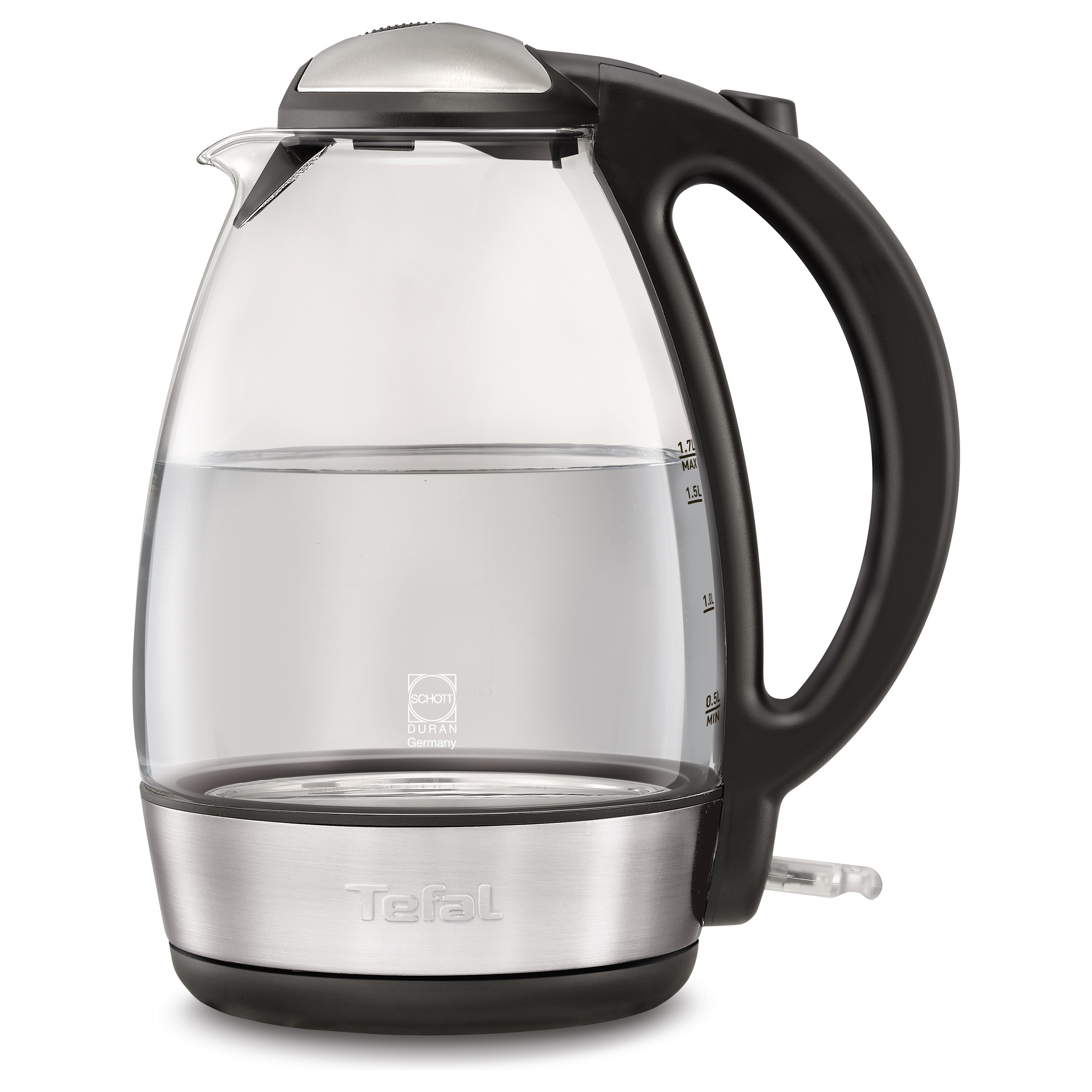 Изображение товара Электрический чайник Tefal стекло 1.7 л KI720830 черный