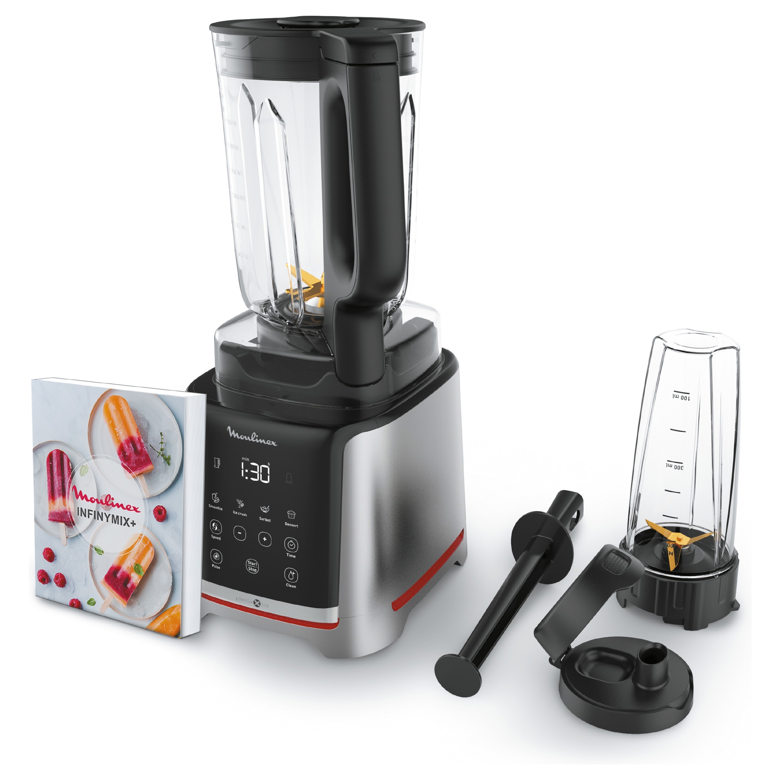 Изображение товара Стационарный блендер Moulinex LM91HD32 InfinyMix+ 10 скоростей серебристый