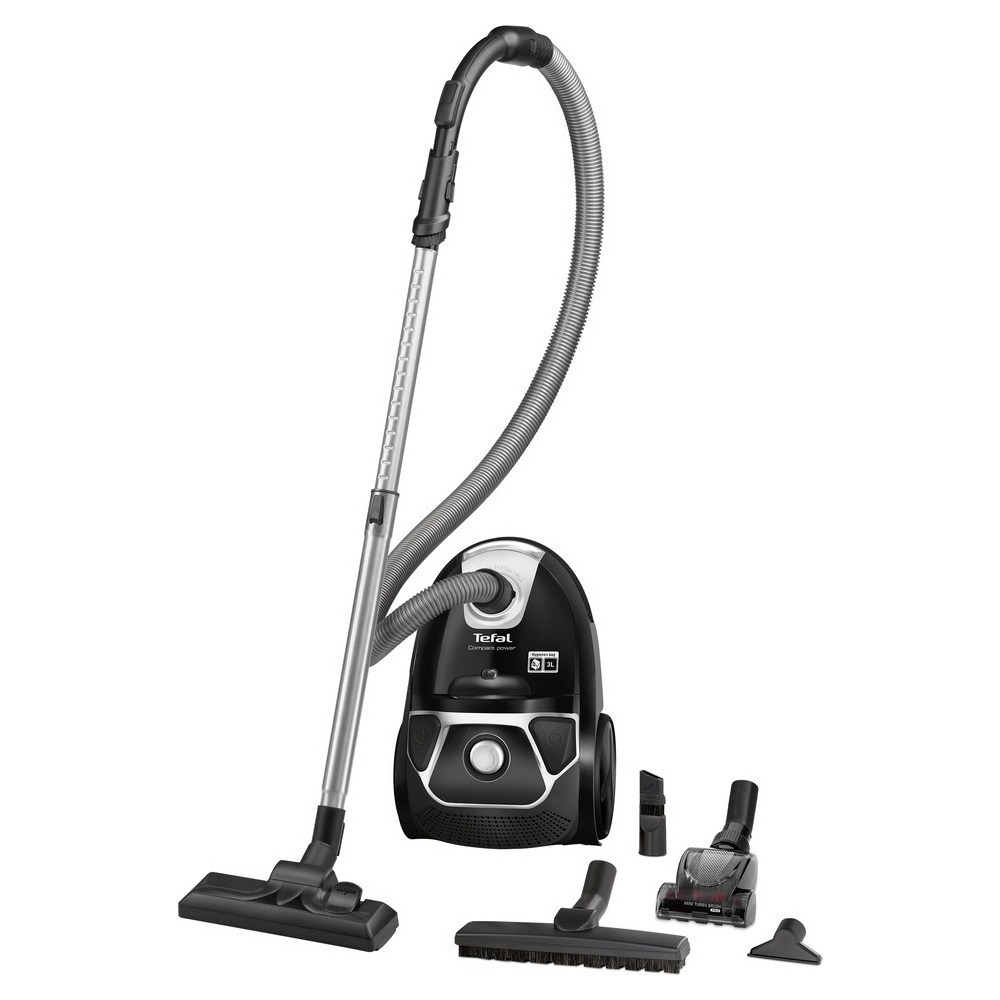 Изображение товара Пылесос Tefal TW3985EA Compact Power 750 Вт мешок для пыли HEPA фильтр