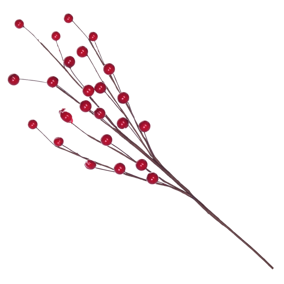 Изображение товара Новогоднее украшение Ветка 50x22 см красное для праздничного декора