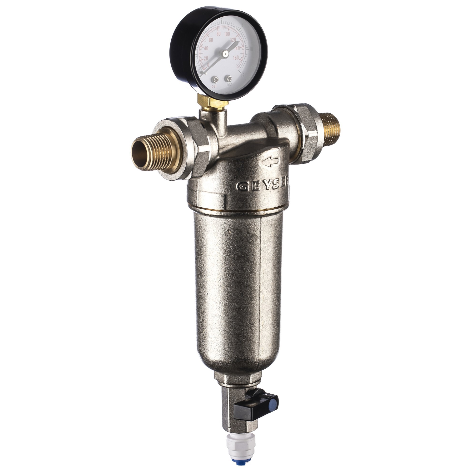 Изображение товара Фильтр Гейзер Бастион 122 для холодной и горячей воды с манометром