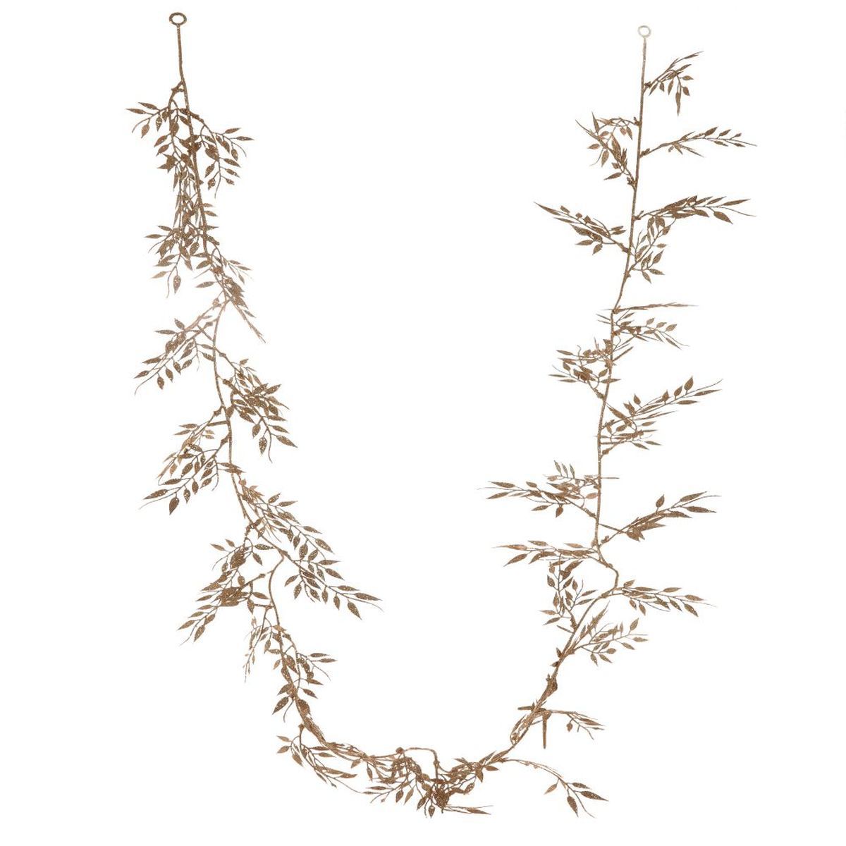 Изображение товара Новогодняя гирлянда 175 см золотая декоративная с блестками для праздника