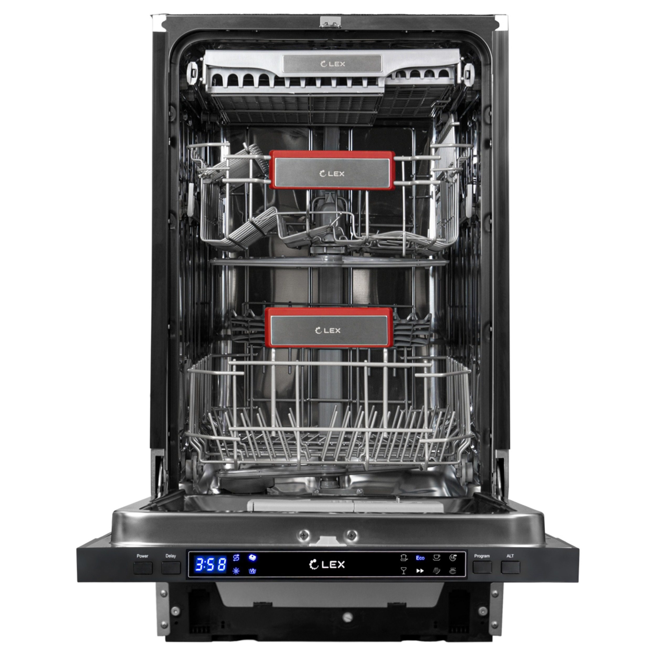 Изображение товара Посудомоечная машина Lex PM 4573 44.8 см встраиваемая 7 программ цвет черный, СП-00041294