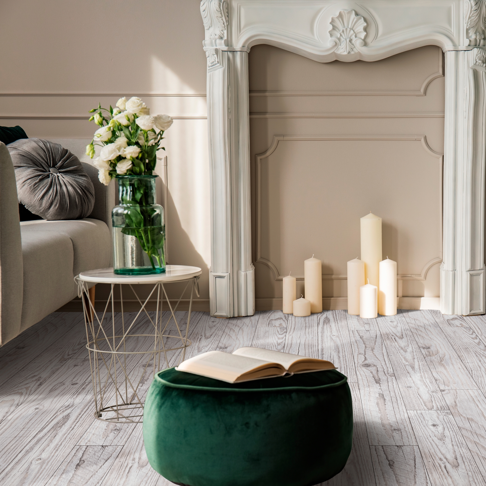 Изображение товара Линолеум Noventis Ла Манш сосна Норман 42 класс 1.5м износостойкий для общественных помещений